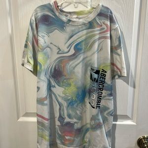 Abercrombie Kids Active tee shirt, green, blue, white & purple